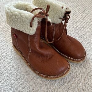 NEW - 41 - Duckfeet Arhus Nut Brown Wool-Trim Winter Boots